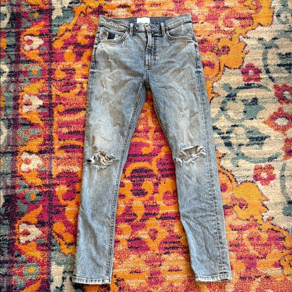 Boyish Blue Distressed Skinny Jeans